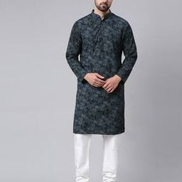 Men Abstract Long Kurta-image-71
