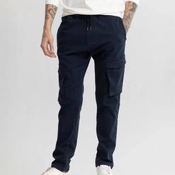 Relaxed Fit Cargo Pants with Drawstring Waist-image-73