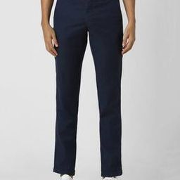 Men Textured Slim Fit Trousers-4