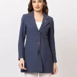 Women Relaxed Fit Coat with Slip Pocket-picture-40