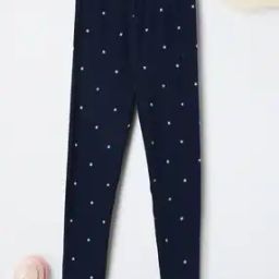Girls Printed Ankle Length Leggings-0