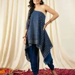 Women Regular Fit Block Print Kurta & Salwar Set-image-50