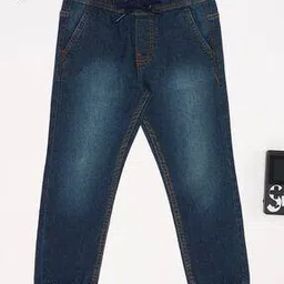 pantaloons junior Boys Mid-Wash Joggers with Elasticated Drawstring Waist-picture-48