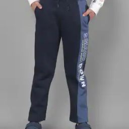 Boys Typographic Print Straight Track Pants-image-1