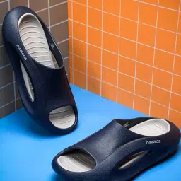 abros Men Colourblock Round-Toe Slides image 1