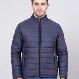 Men Quilted Regular Fit Puffer Jacket with Insert Pockets-picture-15