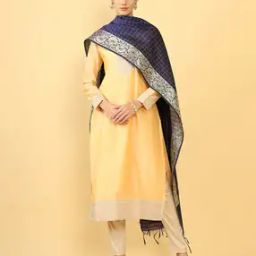 Checked Dupatta with Tassels-9