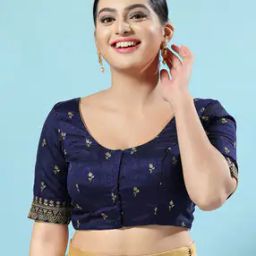 Women Embroidered Front-Open Blouse-image-1