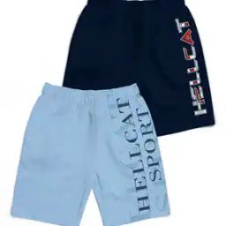 Pack of 2 Typographic Print Shorts with Elasticated Waist-42