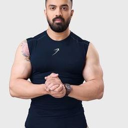 Men Typographic Print Round-Neck Vests-image-56