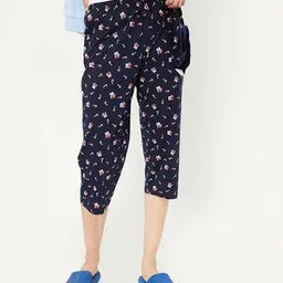 Women Straight Fit Capris Elasticated Drawstring Waist-image-60