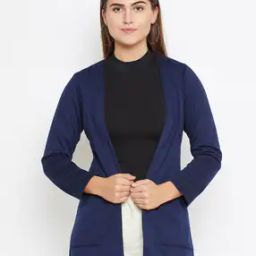 Cotton Open-Front Shrug with Patch Pocket-3