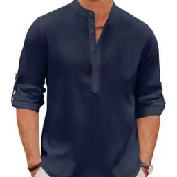 Men Mandarin Collar Short Kurta-image-71
