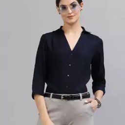 Shirt with Spread Collar-image-33