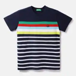 Striped Round-Neck T-Shirt-image-63