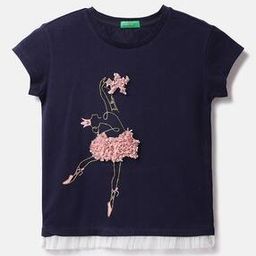 united colors of benetton Embellished Round-Neck T-Shirt-picture-7