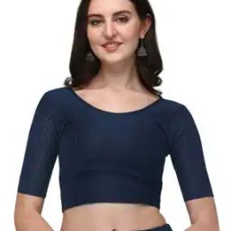 Women Round-Neck Slip-On Blouse-image-43