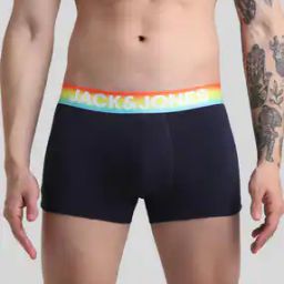 Men Typographic Print Trunks with Elasticated Waist-picture-14