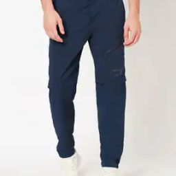 Men Typographic Print Slim Fit Cargo Pants-image-1