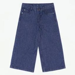 Girls Wide Jeans with Fly Button-Closure-image-4