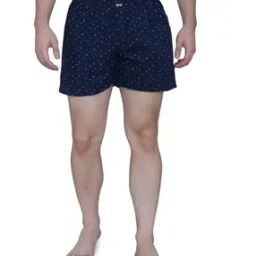 Men Micro Print Boxers with Elasticated Waist-image-35