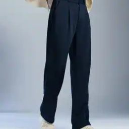 Men Textured Baggy Fit Korean Pants-image-59