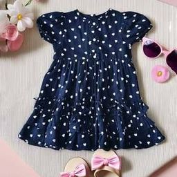 bella moda Girls Printed Fit & Flare Dress-picture-35