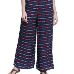 Striped Elasticated Waistband Palazzos-picture-35