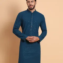 swagg india Men Embroidered Long Kurta-picture-6