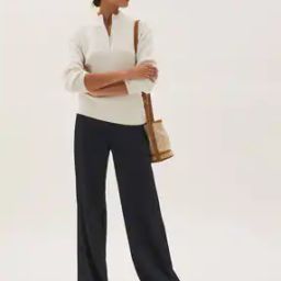 Jersey Wide-Leg Stretchable Trousers-image-18