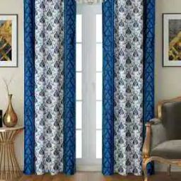 Set of 2 Printed Long Door Curtains-5