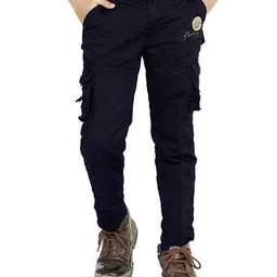 Solid Cargo Pants-image-26