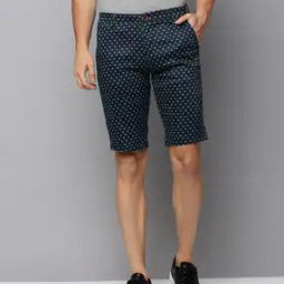 Micro Print Flat-Front Shorts-image-39