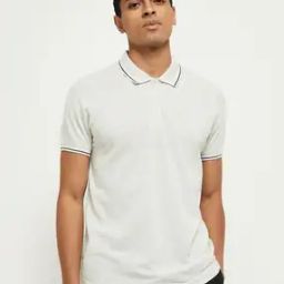Heathered Slim Fit Polo T-shirt-image-31