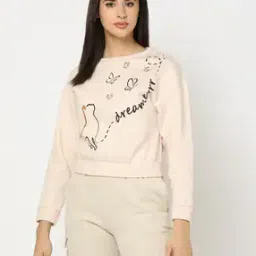 Printed Round-Neck Sweatshirt-image-3