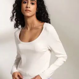 Women Ribbed Relaxed Fit Top-image-97