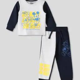 Boys Mickey Mouse Print T-Shirt & Joggers Set-picture-19