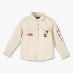 Boys Mickey & Friends Embroidered Relaxed Fit Shirt-image-14