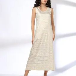 Women Floral Woven Fit & Flare Dress-image-88