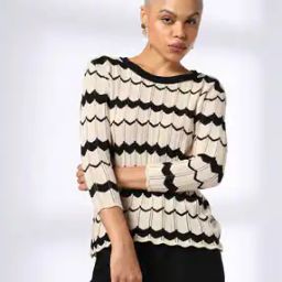 Women Flat-Knit Relaxed Fit Top-image-70