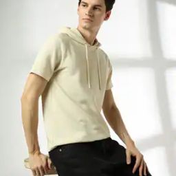Men Regular Fit Hooded T-Shirt-image-56