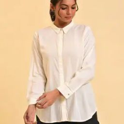 Fitted Top with Spread Collar-picture-46
