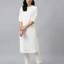 Straight Kurta with Insert Pockets-image-19