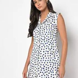 Geometric Print Long Shirt-image-69