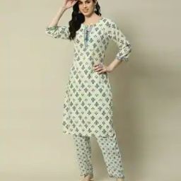 rangriti Women Floral Print Straight Kurta with Pants-picture-31