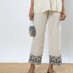 Women Embroidered Pants with Insert Pocket-image-63