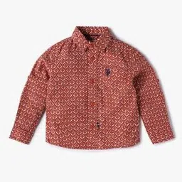 u.s. polo assn. Boys Floral Print Regular Fit Shirt-picture-3