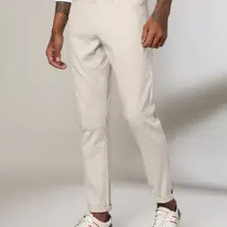 Men Comfort Fit Flat-Front Trousers-image-9