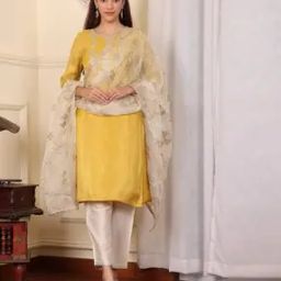 Women Gota Embroidered Organza Dupatta-image-73