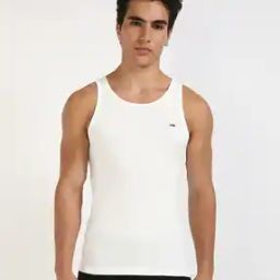 Men Sleeveless Vest with Logo Print-image-44